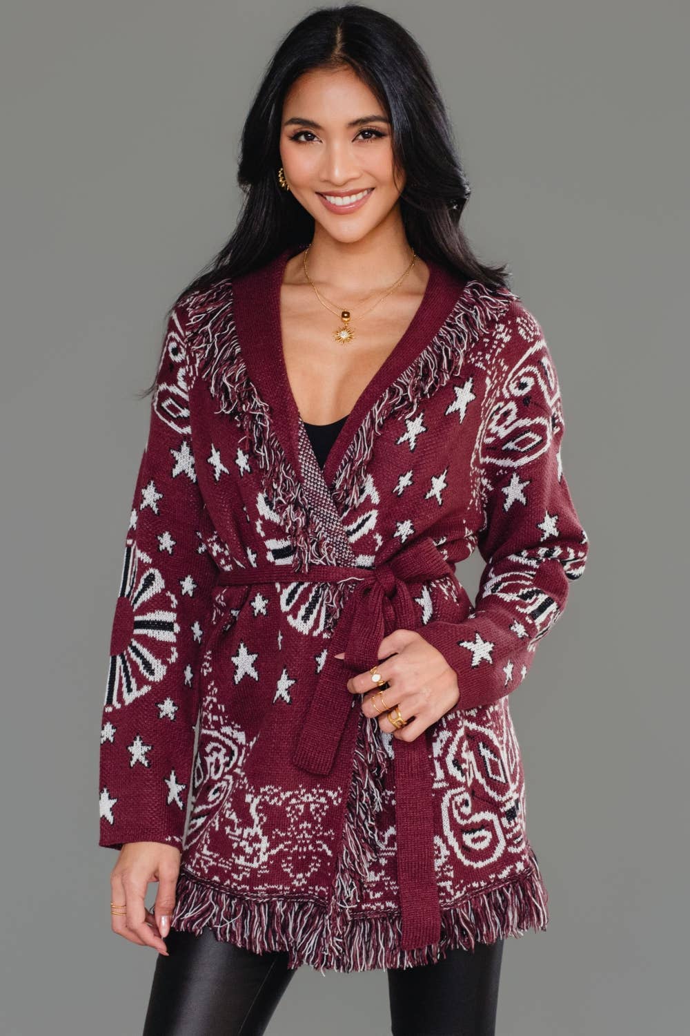 Bandana Fringe Cardigan
