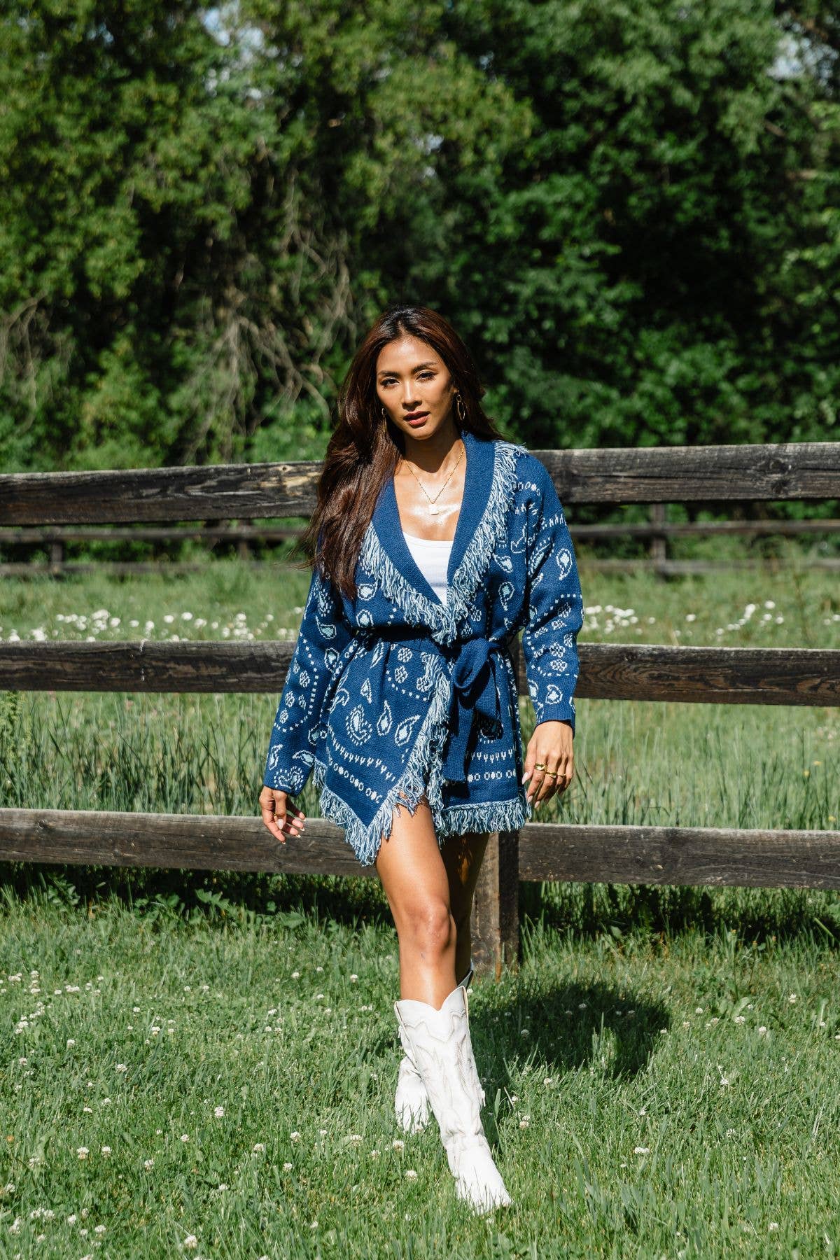 Bandana Fringe Cardigan