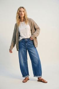 Relaxed Straight Leg Denim Jeans