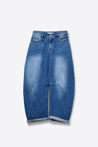 Relaxed Straight Leg Denim Jeans