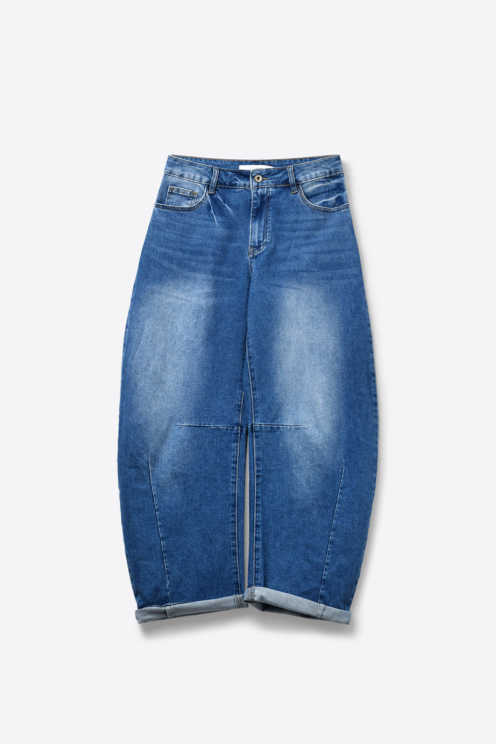 Relaxed Straight Leg Denim Jeans