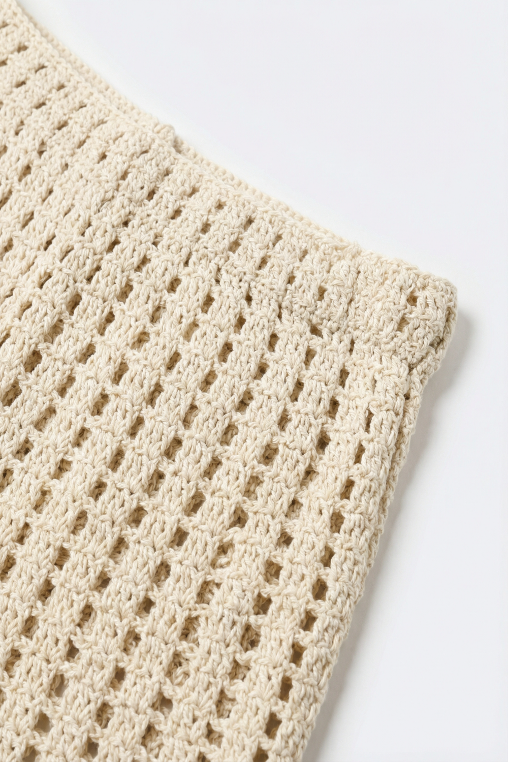 Nude Crochet Knit Shorts