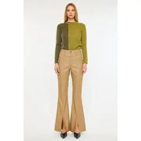 Vegan Leather Bootcut pants
