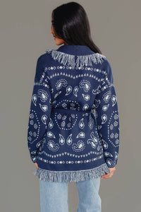 Bandana Fringe Cardigan
