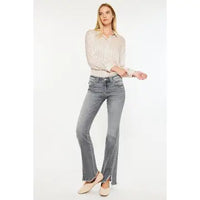 Low Rise Bootcut Jeans with Split