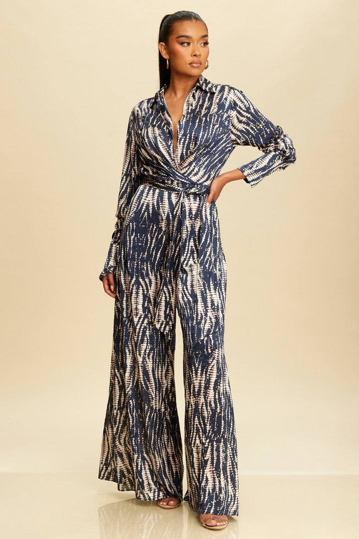 PRINT WITH FOIL JUMPSUIT