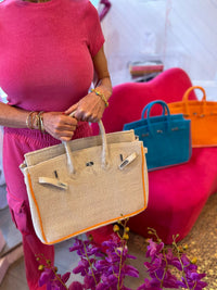 Hamptons Designer Terry Bag Khaki