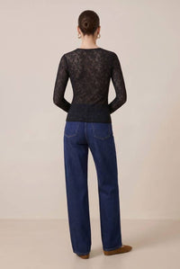 Sheer Lace Long Sleeve Top