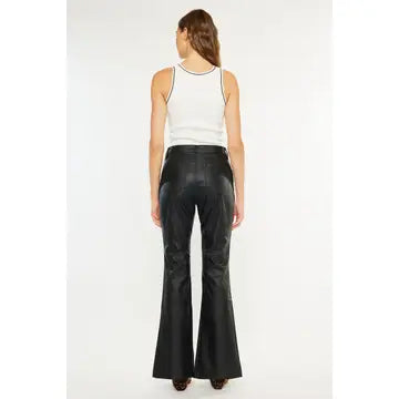 Vegan Leather Bootcut pants