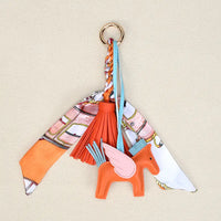 Pegasus Scarf Tassel Keychain Charm