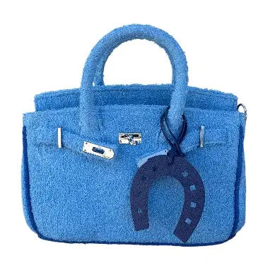 Terrycloth Blue Tote Small bag