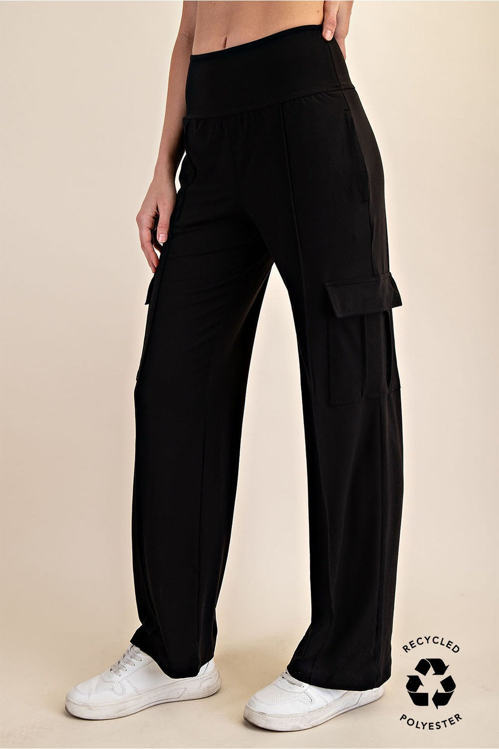 Black Cargo Pocket Lounge Pants