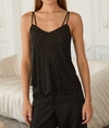 Black Mesh Double Strap Cami Top