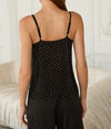 Black Mesh Double Strap Cami Top