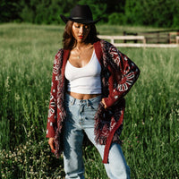 Bandana Fringe Cardigan