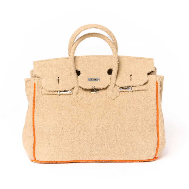 Hamptons Designer Terry Bag Khaki