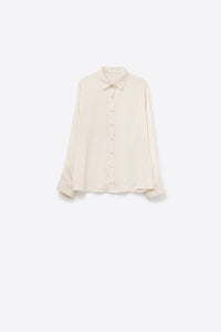Beige Vertical Stripe Button-Down Shirt