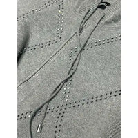 Rhinestone Sweater Hoodie Zip-Up