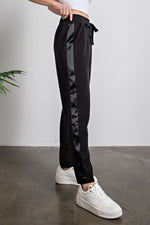 JOGGER WITH SIDE SATIN DETAIL