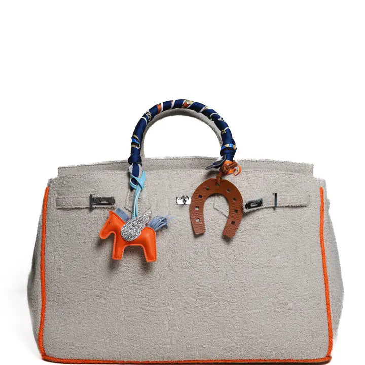 Terrycloth Beige Tote Big bag