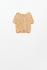 KNITTED SHORT SLEEVE SWEATER