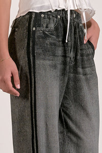 High Waisted Wide Leg Denim Jeans