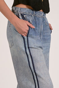 High Waisted Wide Leg Denim Jeans