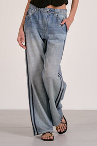 High Waisted Wide Leg Denim Jeans