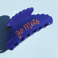 Glossy Statement Hair Claw Clip with Script Detail