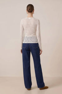Sheer Lace Long Sleeve Top