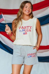 Party in the USA Patriotic Graphic Tank Top