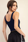 NYLON RIB V NECK TANK