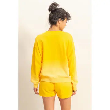 Yellow Ombre Crewneck Sweatshirt