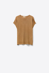 Textured Knit Short Sleeve Top