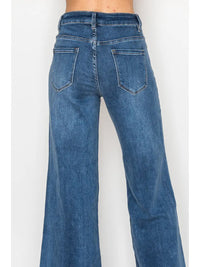 Embellished Flower Wide-Leg Jeans