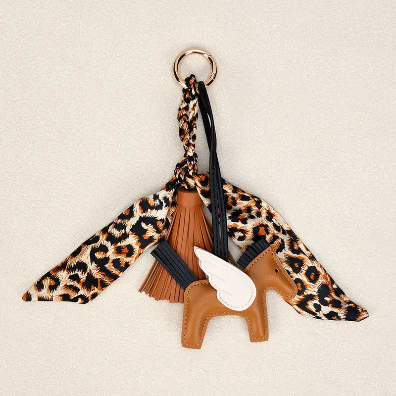 Pegasus Scarf Tassel Keychain Charm