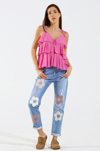 Ruffle Top WIth Thin straps