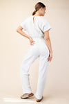 MODAL POLY SPAN SHORT SLEEVE JUMPSUIT