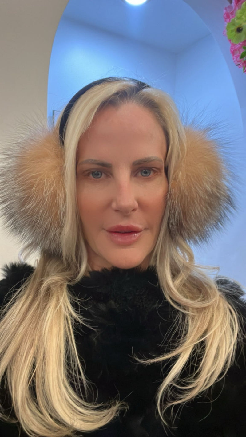 Brown Fox Fur Earmuffs