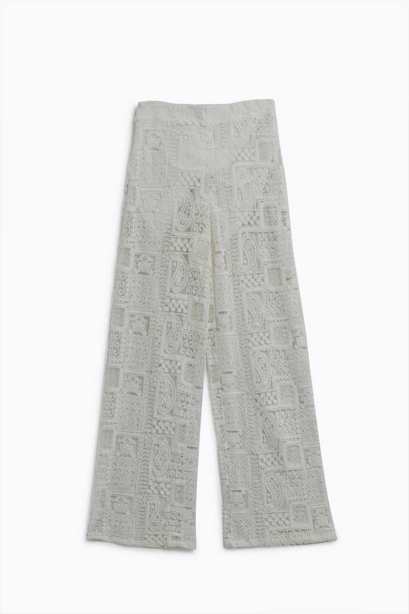 CROCHET KNIT TROUSERS