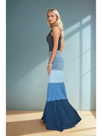 Multi Tiered Wide Leg Palazzo Jeans