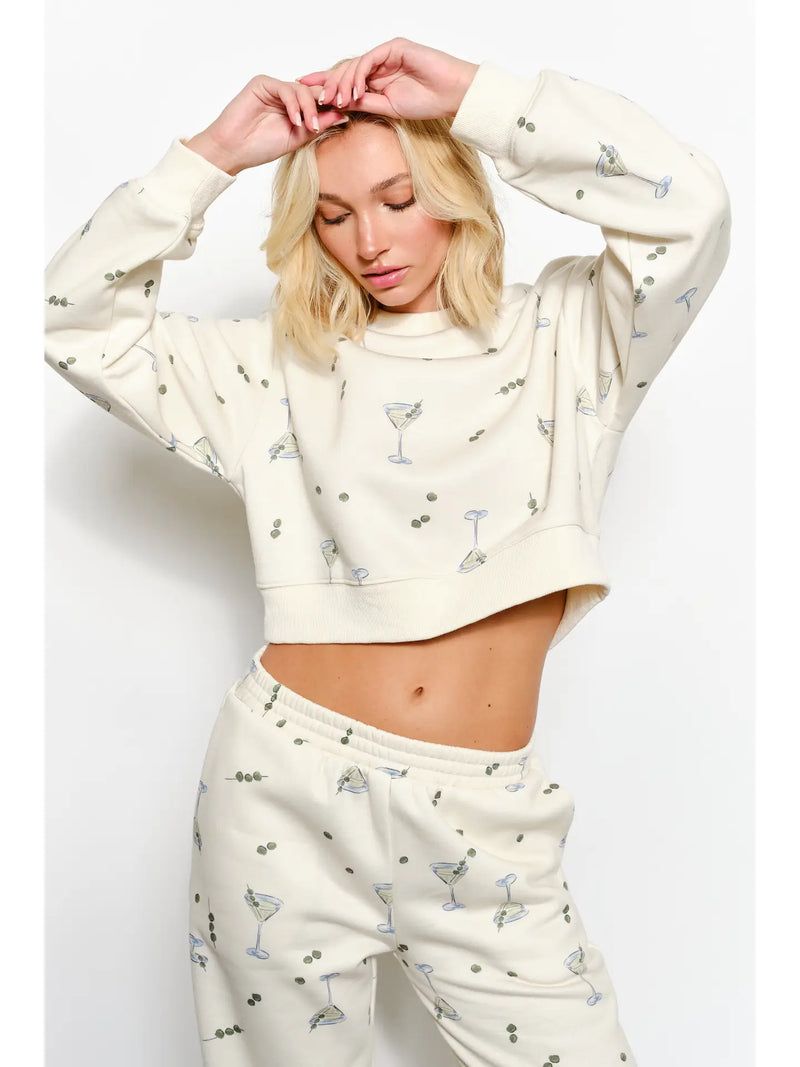 Martini Print Lounge Set