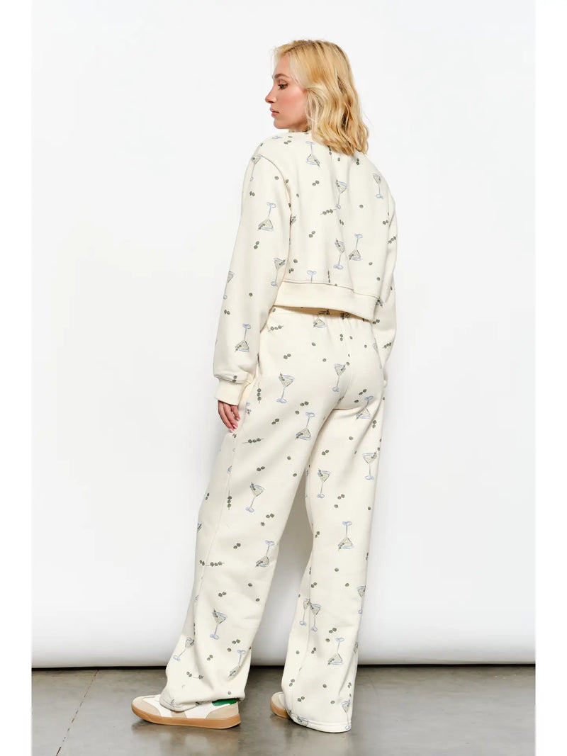 Martini Print Lounge Set