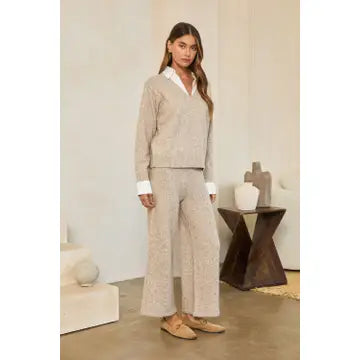 Marled Knit Sweater Set