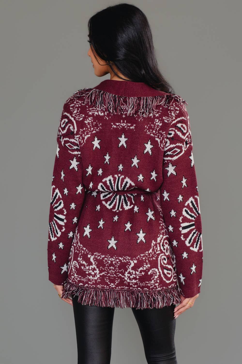 Bandana Fringe Cardigan