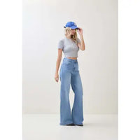 Gray Ribbed Button Front Cropped Tee