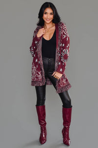 Bandana Fringe Cardigan