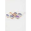 Gradient Lens Aviator Sunglasses with Gold Frame
