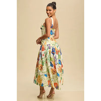 Floral Garden Smocked Bust Midi Dress