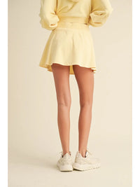 High-Waisted Flowy Skort with Built-In Shorts and Pocket